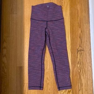 Lululemon Wunder Under ¾ length high waist - warm thick fabric - Size 2 - EUC
